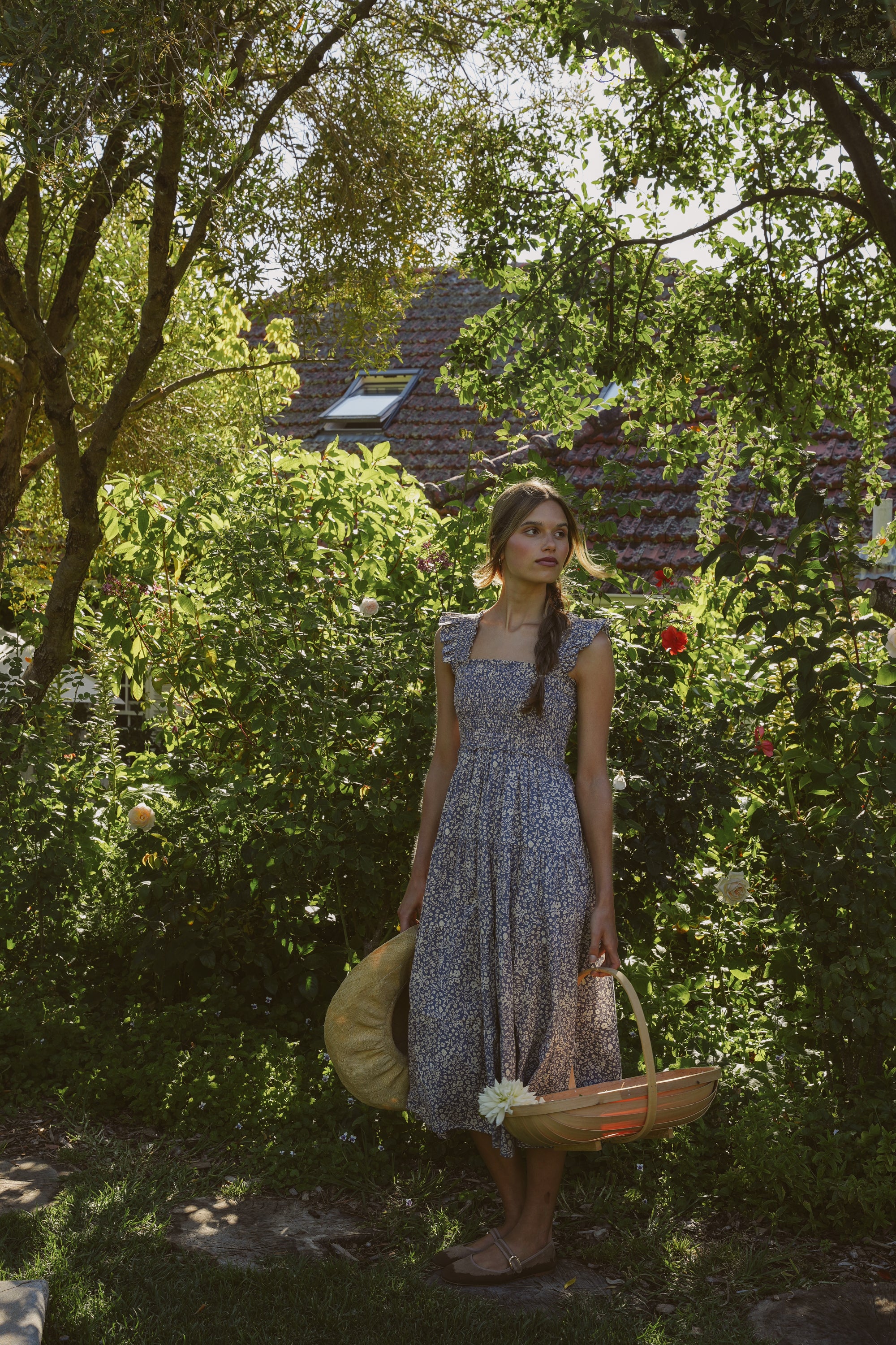 Maribel Dress in Bleu Calme